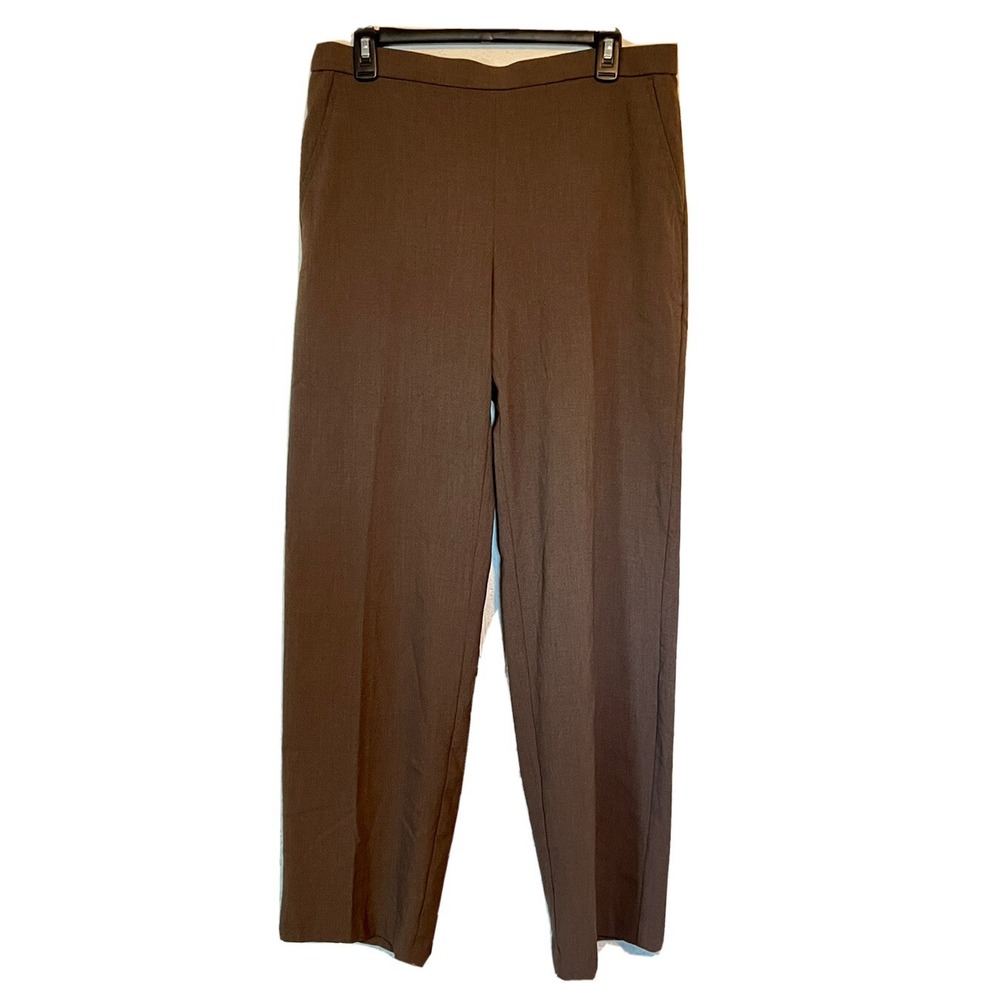 WOMENS DRESS PANTS SIZE 12 BRIGGS NEW YORK CAREER WORK OFFICE PULL ON ELASTIC BP